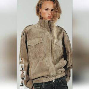 Zara Women's Beige Utility Jacket